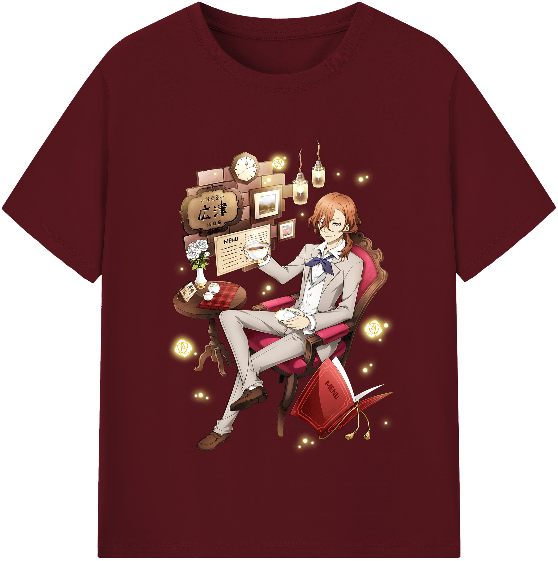 （画像用） 文豪ストレイドッグス Bungo Stray Dogs 綿100％半袖Tシャツ（フロントプリント）